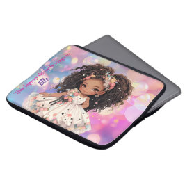 Vacker liten flicka laptop fodral