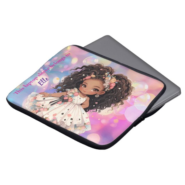 Vacker liten flicka laptop fodral (Framsida topp)