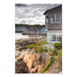 Vacker liten strandstuga fototryck