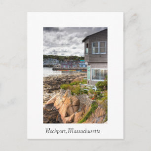 Vacker liten strandstuga vykort