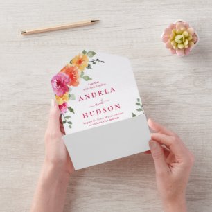 Vacker Livlig Vår Sommarn Floral Bröllop