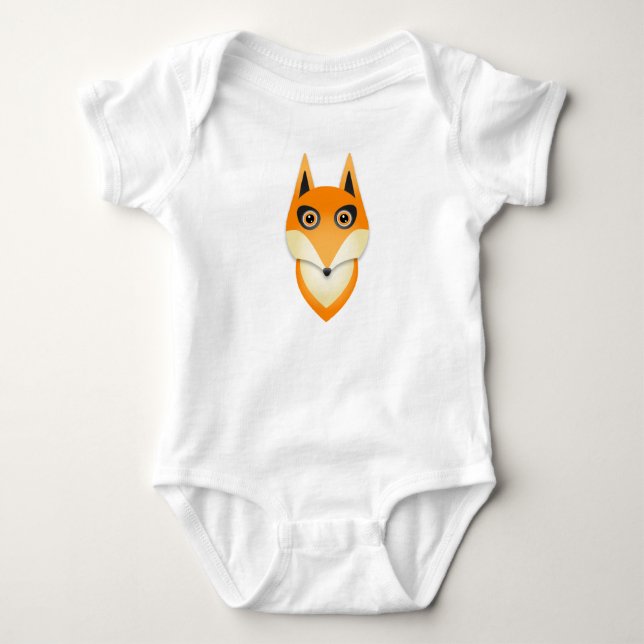 Vacker ljus orange räv baby pojkar overall tröja (Framsida)