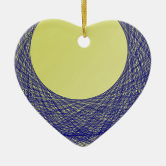 vacker ljusskygg måne blå färg julgransprydnad keramik