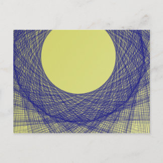 vacker ljusskygg måne blå färg vykort