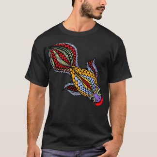 vacker, ljusstark guldfiskdesign t shirt