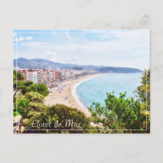 Vacker Lloret de Mar panorame resa Helg Vykort (Framsida)
