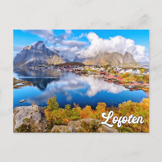 Vacker Lofoten, Norge Vykort (Framsida)