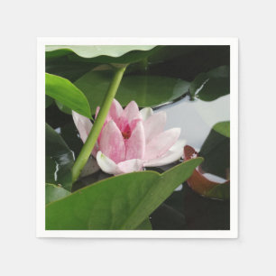 Vacker Lotus Flower Cocktail Napkin Pappersservett