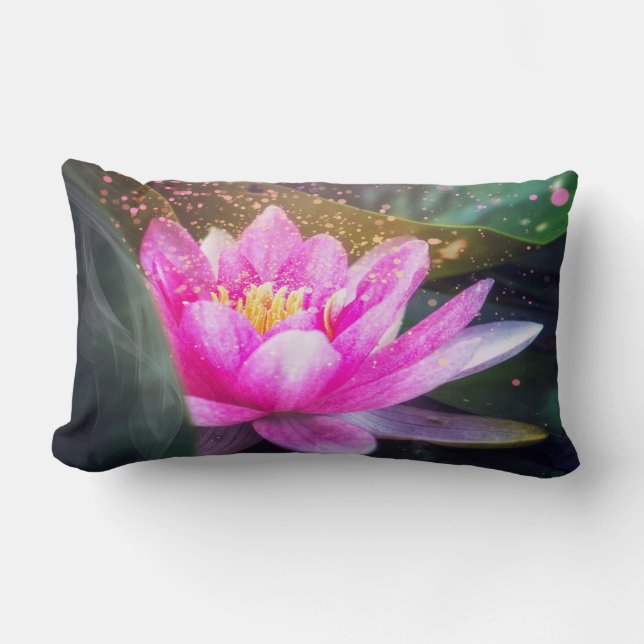 Vacker Lotus, Landskap, Zen Lumbarkudde (Framsida)
