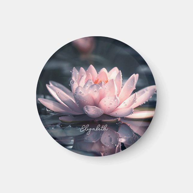 Vacker Lotus-sjö Magnet (Framsidan)
