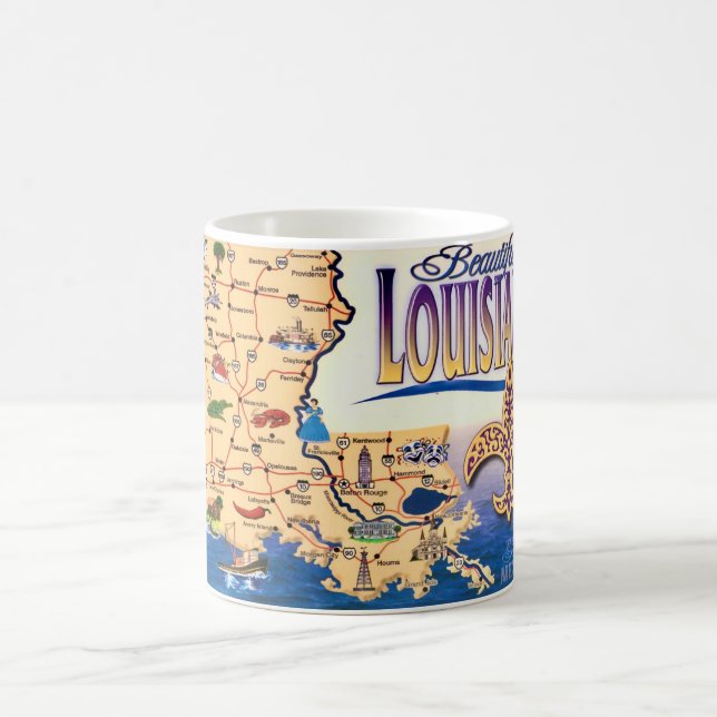 Vacker Louisiana kartaffisch Kaffemugg (Center)