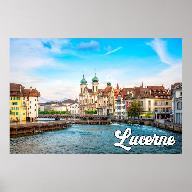 Vacker Lucerne, Schweiz Poster (Framsidan)
