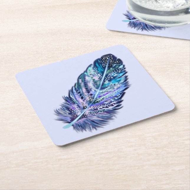 Vacker ludd Papper Underlägg Kvadrat (Vinklad)