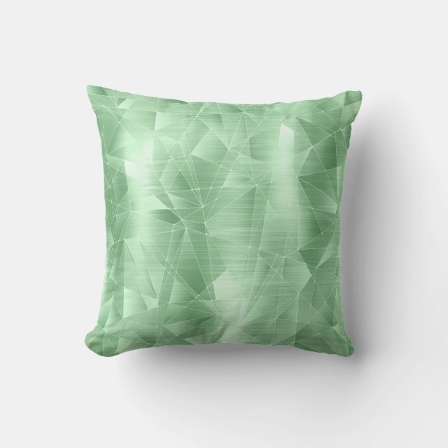Vacker Luxury Mint Geometrical Mönster Pillow Kudde (Framsida)