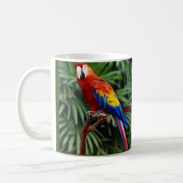 Vacker Macaw Coffee Mugg (Vänster)