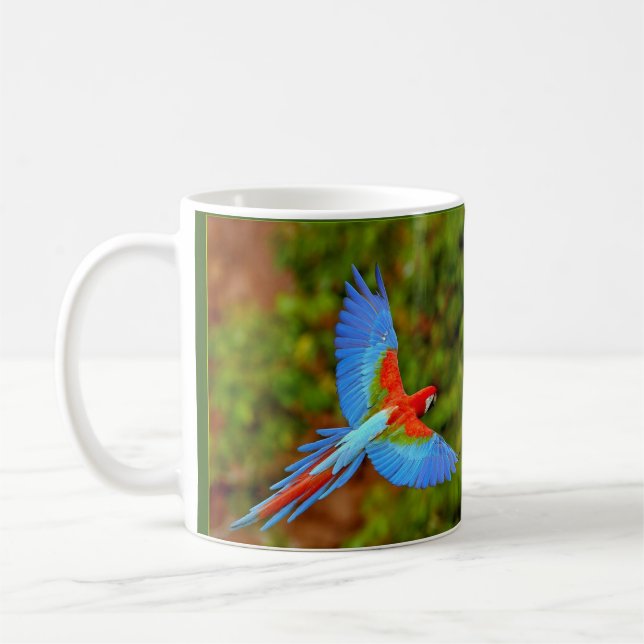Vacker Macaw Coffee Mugg (Vänster)