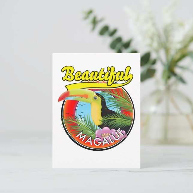 Vacker Magaluf, toucanlogotyp  Vykort (Stående Fram)