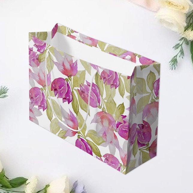 Vacker Magnolia Flowers Watercolor Art (Skapare uppladdad)