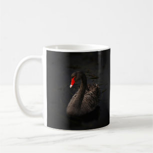 Vacker, majestät, svart svan kaffemugg