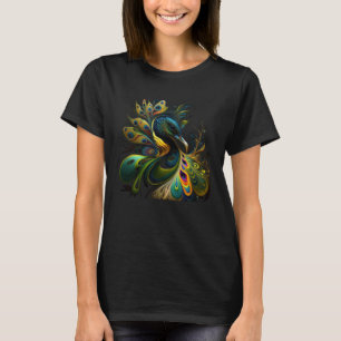 vacker majestisk peacock i månljuset 1 t shirt
