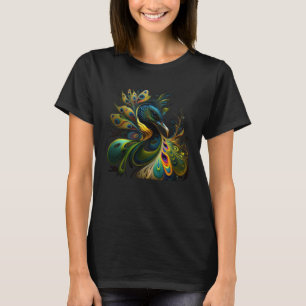 vacker majestisk peacock i månljuset 1 t shirt