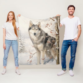 Vacker Malamute Fleecefilt