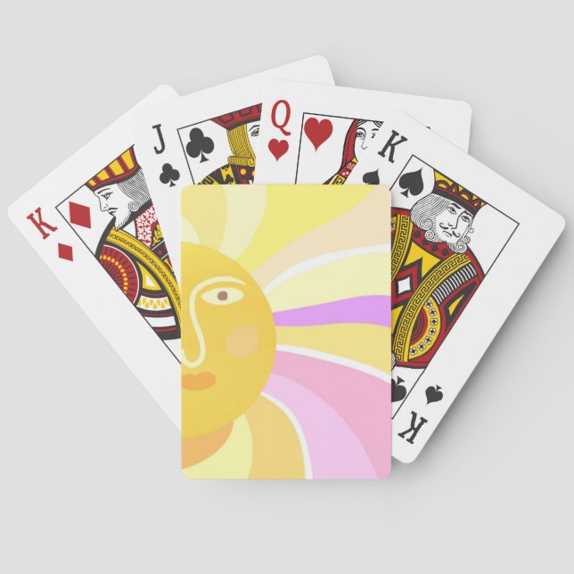 vacker målarfärg för sol abstrakt casinokort (Baksidan)