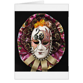 Vacker Male Carnival Mask Hälsningskort