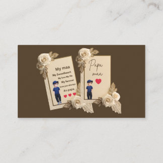 Vacker Mamma Pappa Kärlekskort | Min Maa Papa Hjär Visitkort