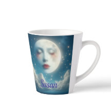 Vacker mån Latte-mugg