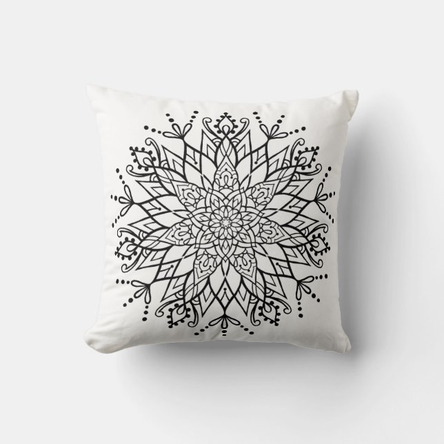 Vacker Mandala-kudde yoga tatuering meditation Kudde (Framsida)