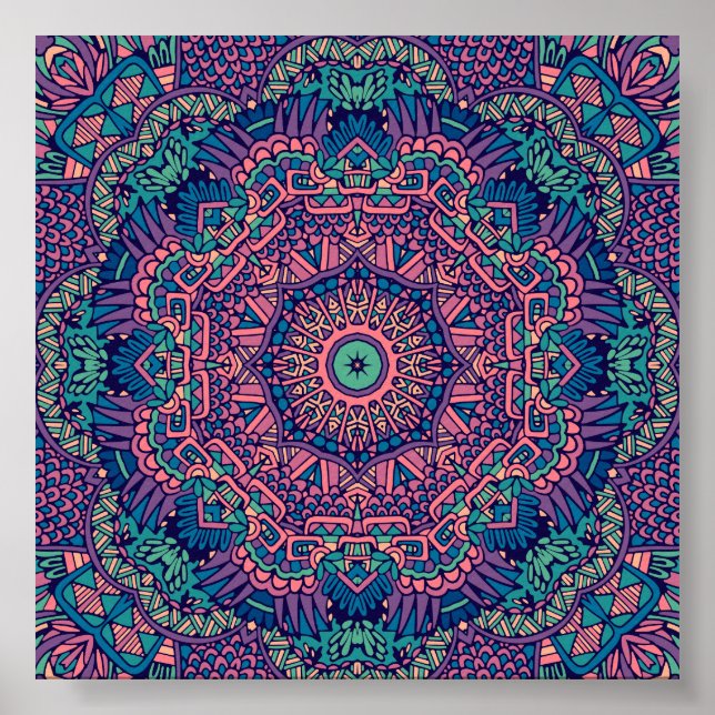 Vacker Mandala Poster (Framsidan)