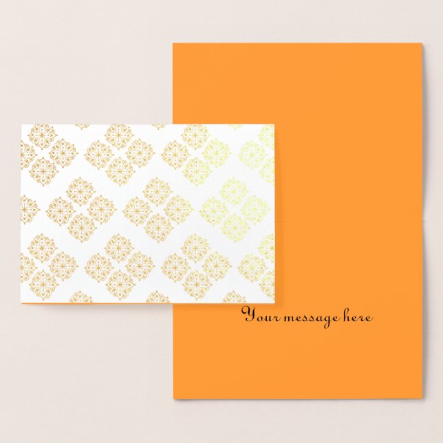 Vacker Mandala-utskriftsavslappning Födelsedag Folierat Kort (Display)