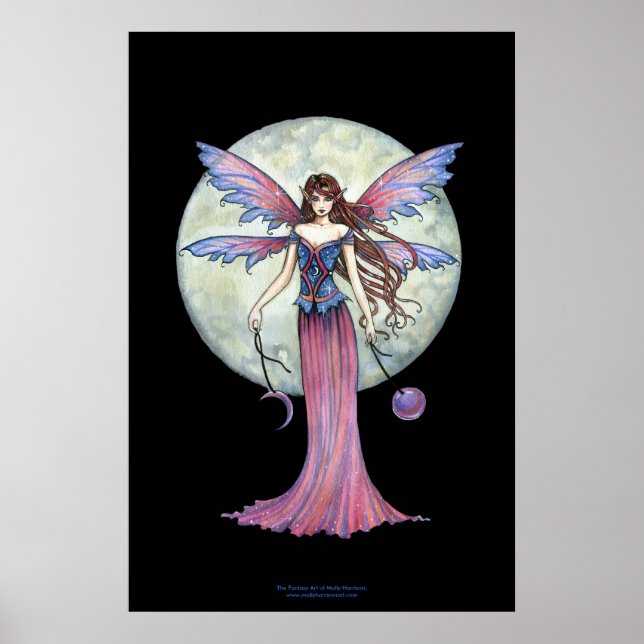 Vacker månféeaffisch av Molly Harrison Poster (Framsidan)