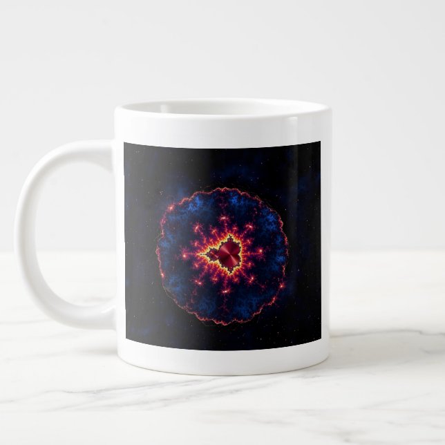 Vacker manipulerad Mandelbrot fraktal Jumbo Mugg (Vänster)