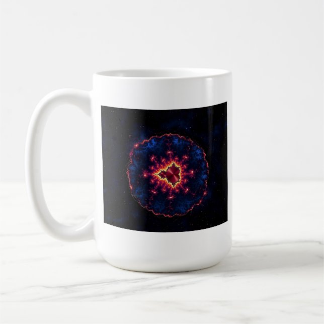Vacker manipulerad Mandelbrot fraktal Kaffemugg (Vänster)