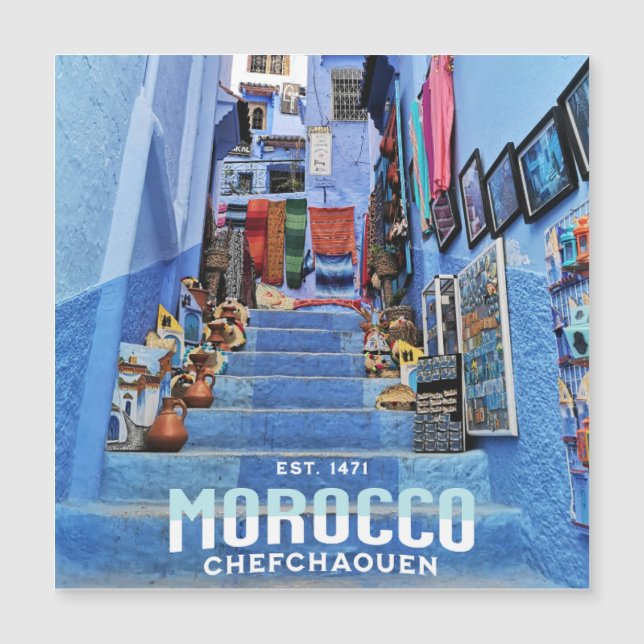 Vacker maroccan Chefchaouen Blue North City (Framsida)