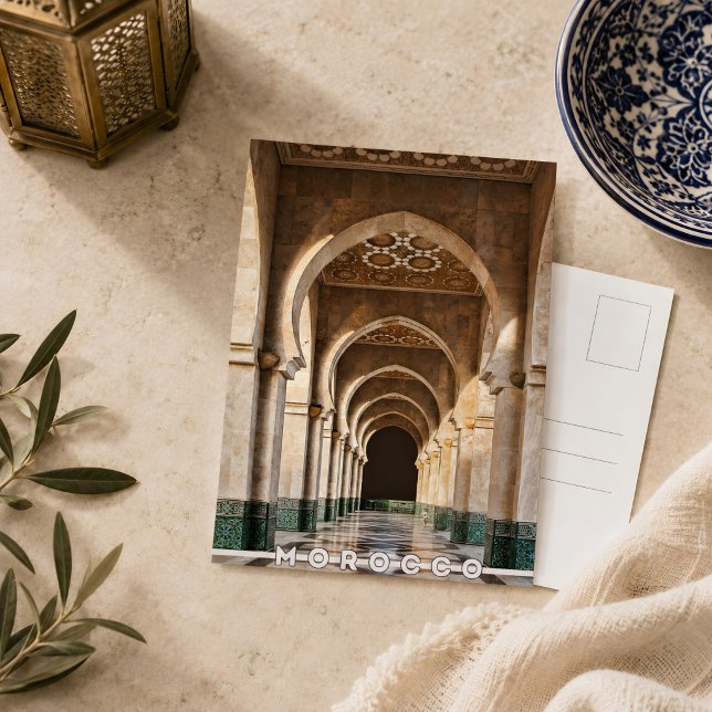 Vacker marockansk Fes Medina-arkitektur Vykort (Beautiful Morocco's Postcard. )