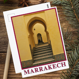 Vacker marockansk Marrakech Medina Architecture Vykort