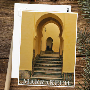 Vacker marockansk Marrakech Medina Architecture Vykort