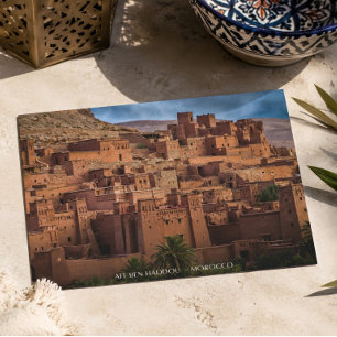 Vacker marockansk ökenarkitektur Kasbah Vykort