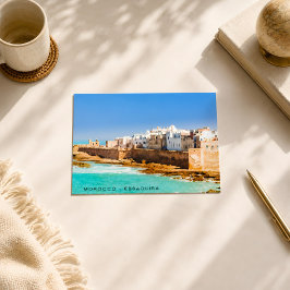 Vacker Marocko Essaouira Gamla Stans Arkitektur Vykort