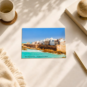 Vacker Marocko Essaouira Gamla Stans Arkitektur Vykort