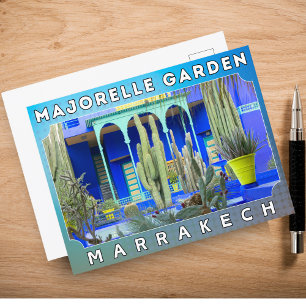 Vacker Marrakesh Majorelle Garden Architecture Vykort