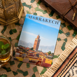 Vacker Marrakesh Medina Arkitektur Koutoubia Vykort