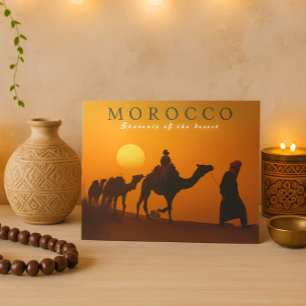 Vacker Marrakesh Sunset Marocko Desert Vykort