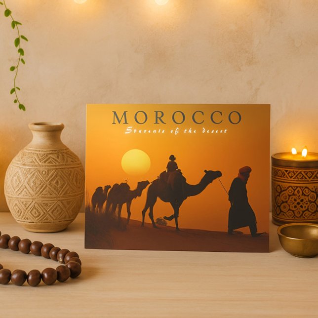 Vacker Marrakesh Sunset Marocko Desert Vykort (Skapare uppladdad)
