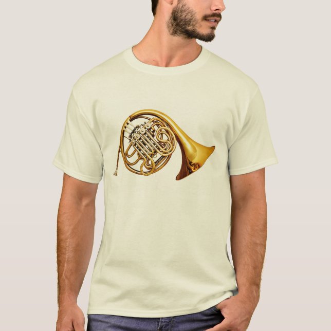 Vacker mässing fransk horn musikinstrument tee (Framsida)