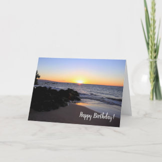 Vacker Maui Sunset på Beach Greeting Card Kort