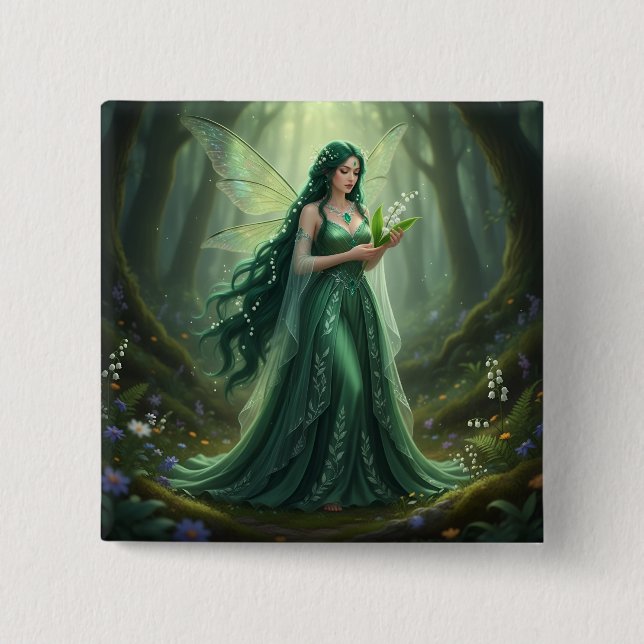 Vacker May Emerald Fairy Knapp (Framsida)